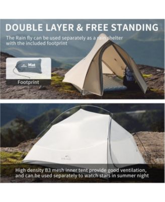 1 Person Tent Lightweight Backpacking Tent with Footprint - Free Standing Ultralight Camping Hiking Backpack Tents