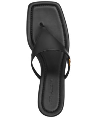 COACH Women's Heritage Hardware Thong Sandals - Macy's