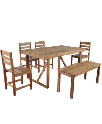 High-quality Acacia Wood Outdoor Table and Chair Set, Suitable for Patio, Balcony, Backyard