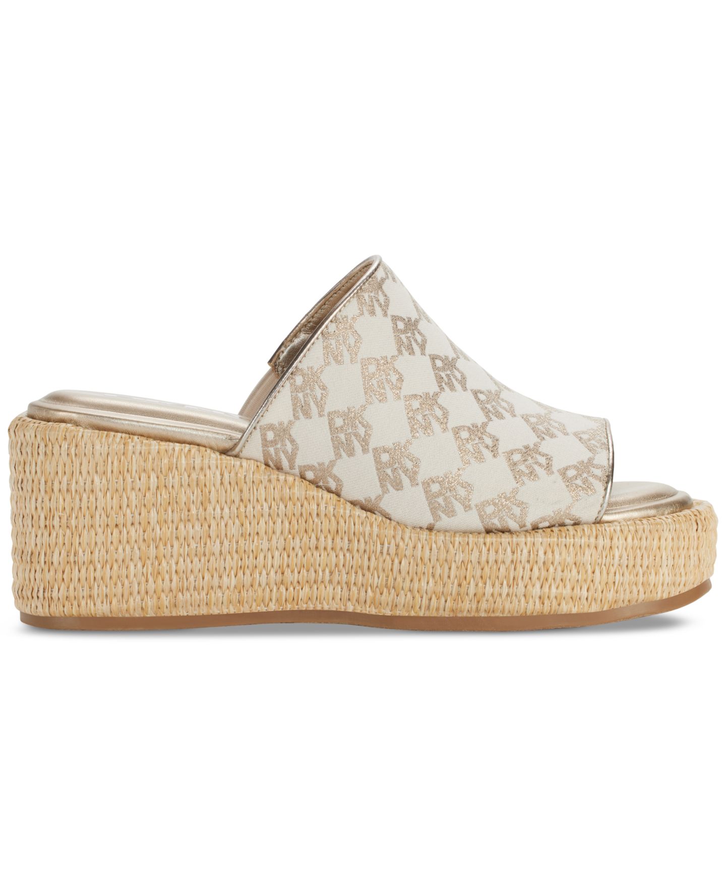 Женские сандалии DKNY Conrad Slip-On Wedge, цвет: Костяной — фото 2
