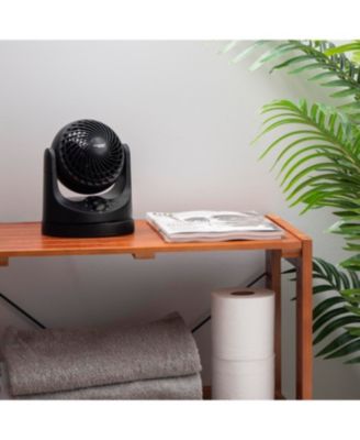 USA WOOZOO Fan, Small Oscillating Desk Fan, Table Air Circulator, 3 Speeds, 32ft Max Air Distance, Mini Fan 8 Inches, 112° Adjustable Tilt, Black