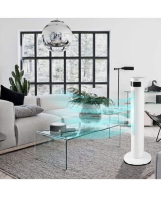 | Portable Oscillating Bladeless Fan | Electric Standing Fan with Remote, Quiet, 3 Speeds, Timer