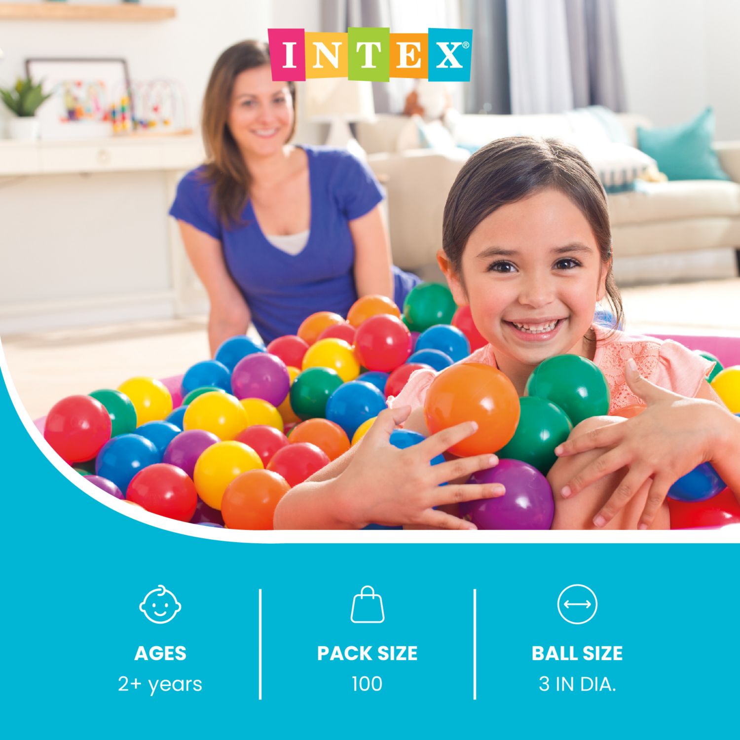 Fun Ballz Plastic Balls, 100-Piece Set