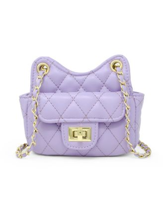 Girls Tiny Quilted Treasure Purse, Pink