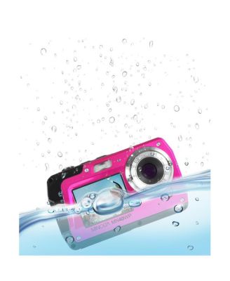 MN40WP 48MP QHD Dual LCD Screen Waterproof Camera, Pink