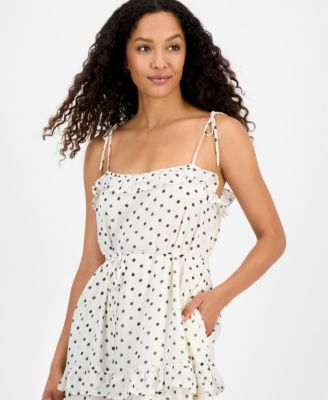 Women's Tie-Strap Ruffle-Tier Maxi Dress