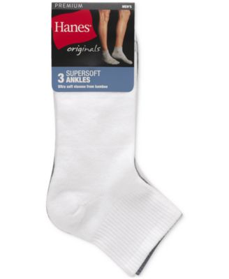 Men's Originals Premium SuperSoft Ankle Socks, 3-Pack