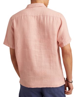 Men's Linen Short Sleeve Camp Collar Shirt