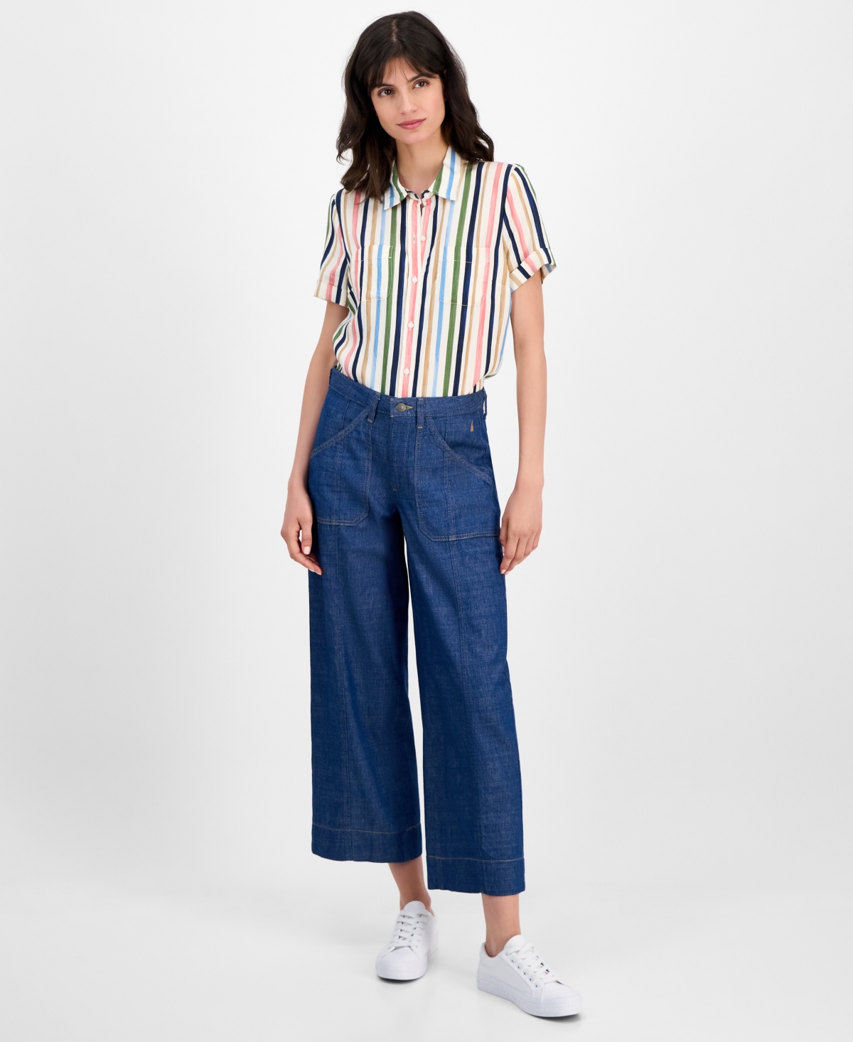 Women's High-Rise Cropped Jeans - Indigo