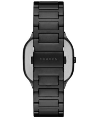 Men's Mellem Quartz Three-Hand Black Stainless Steel Watch, 40mm