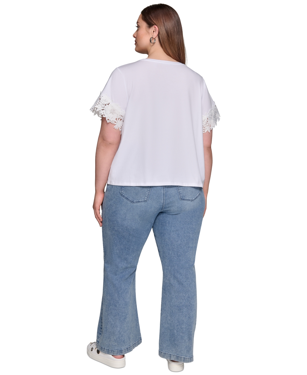 Shop Karl Lagerfeld Plus Size Cutout Knit Top