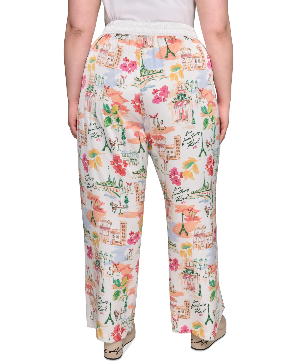 Karl Lagerfeld Plus Size Conversational Soft Pants