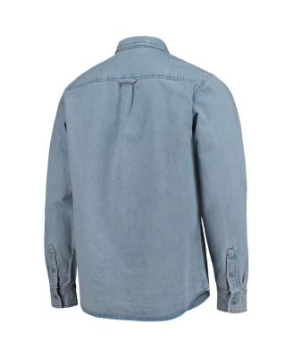 Men's Blue Austin FC Denim Button-Down Long Sleeve Shirt