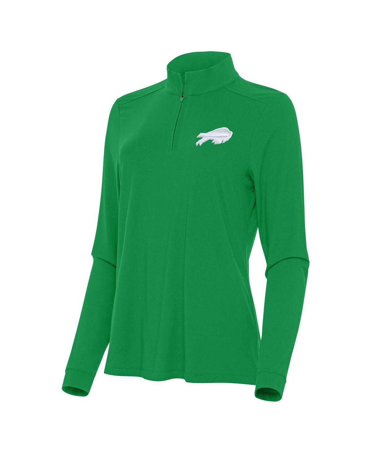 Antigua Women's Kelly Green Buffalo Bills St. Patrick's Day Intent Quarter-zip Performance Top In Green