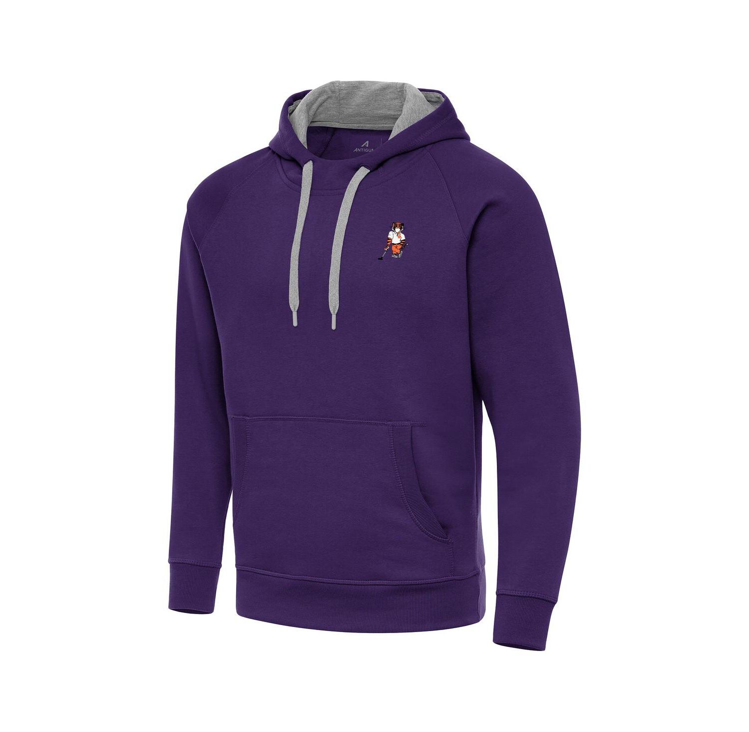 Men's Purple Clemson Tigers Golfer Victory Raglan Pullover Hoodie