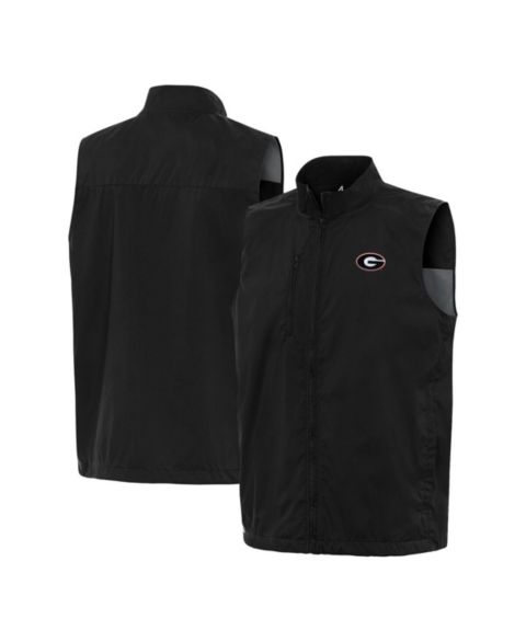 Мужской жилет Antigua Black Georgia Bulldogs Brisk Full-Zip Vest