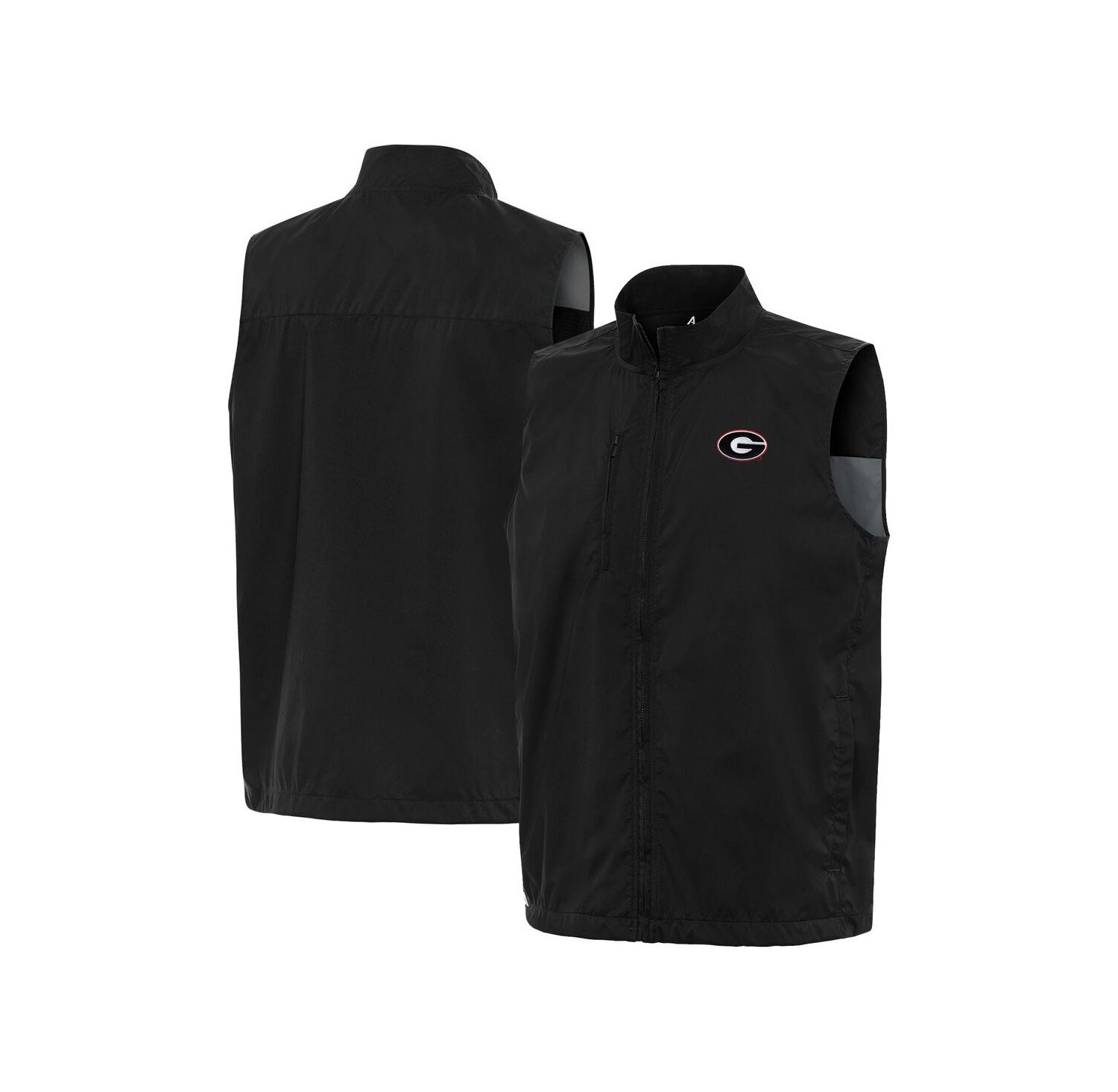 Men's Black Georgia Bulldogs Brisk Full-Zip Vest