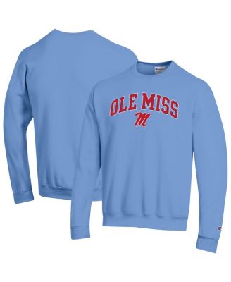 Champion - Men's&nbsp; Powder Blue Ole Miss Rebels Arch Over Logo Pullover Sweatshirt
