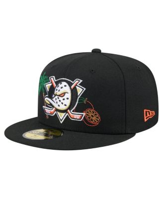 New Era - Men's Black Anaheim Ducks State Stitch 59FIFTY Fitted Hat