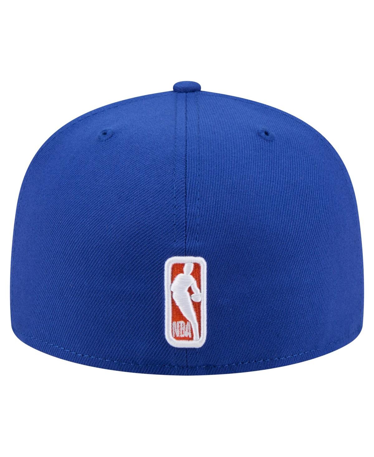 NEW ERA MEN'S BLUE NEW YORK KNICKS STATE STITCH 59FIFTY FITTED HAT 