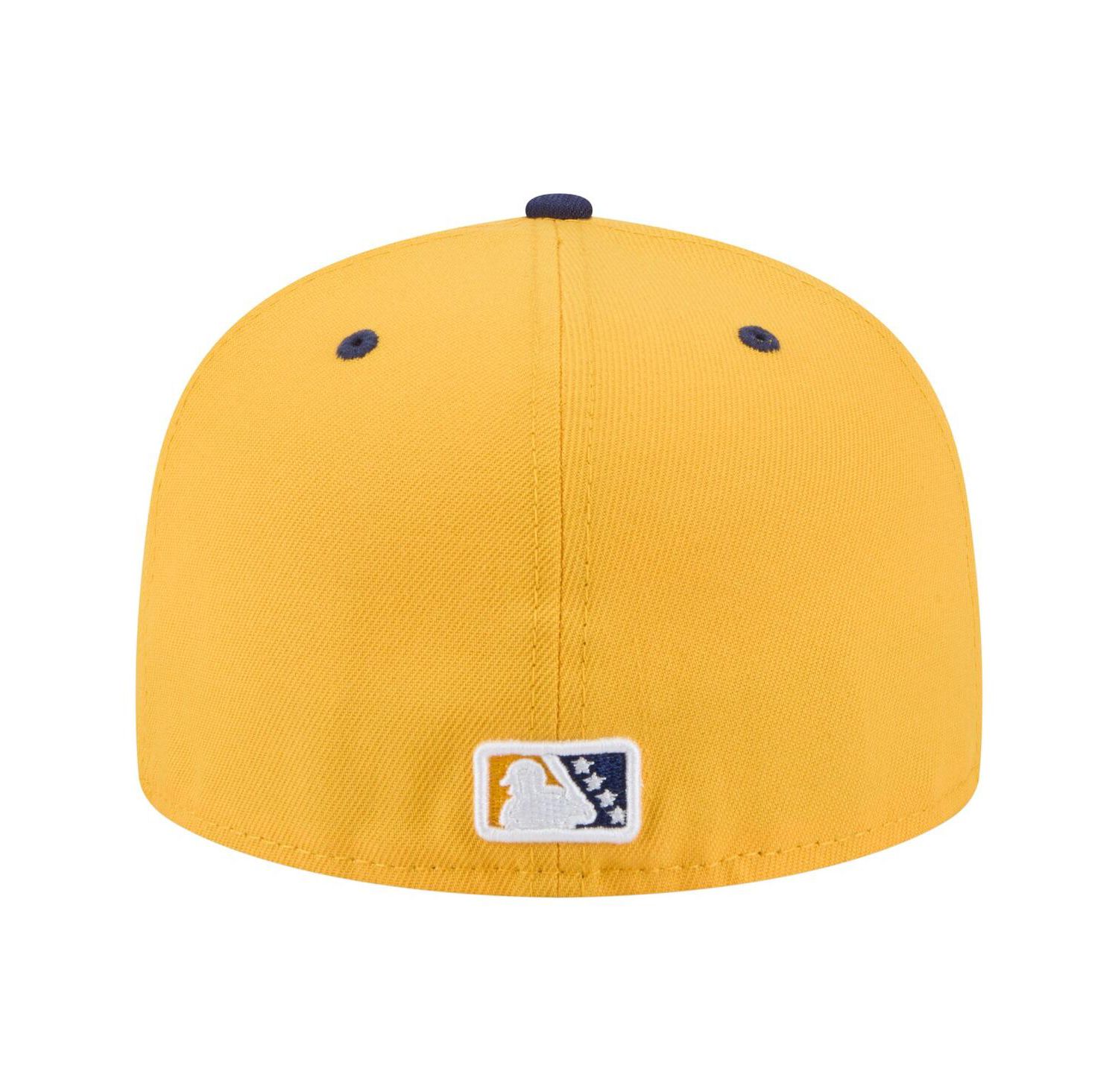 Men's Gold/Navy Montgomery Biscuits Authentic Collection 59FIFTY Fitted Hat