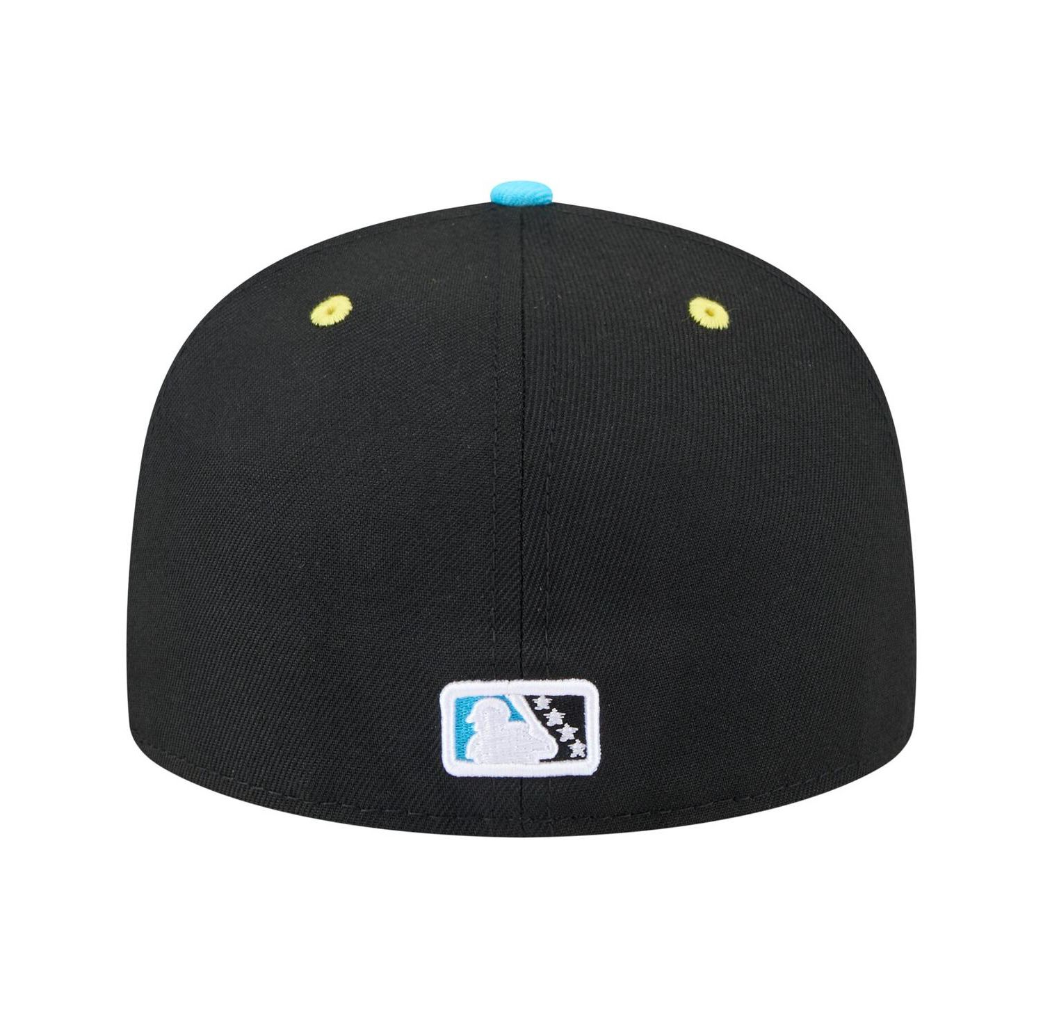 Men's Black/Aqua Erie SeaWolves Copa de la Diversion 59FIFTY Fitted Hat
