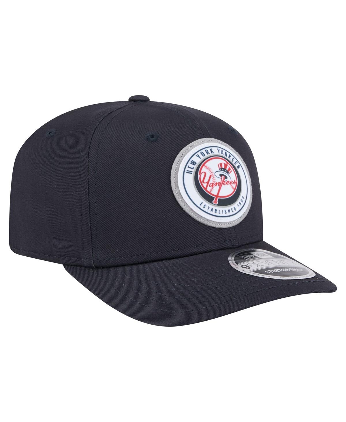 NEW ERA MEN'S NAVY NEW YORK YANKEES CIRCLE PATCH 9SEVENTY STRETCH-SNAP HAT 