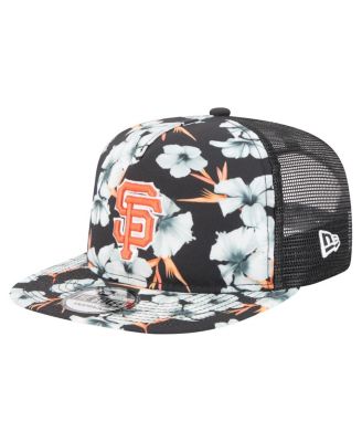 New Era - Men's Black San Francisco Giants Adventure Pattern Golfer Trucker Snapback Hat