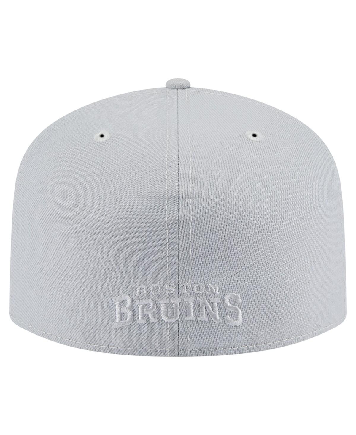 New Era Men's Gray Boston Bruins Color Pack A-frame 59fifty Fitted Hat In Gray