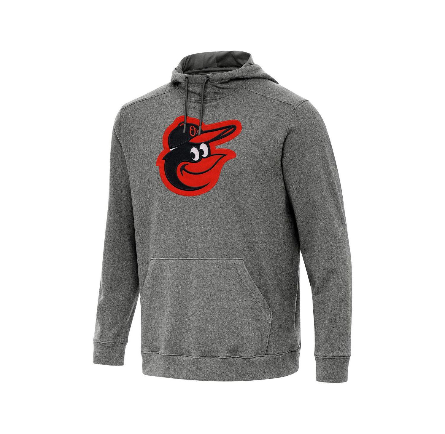 Men's Heather Black Baltimore Orioles Cloud Pullover Hoodie