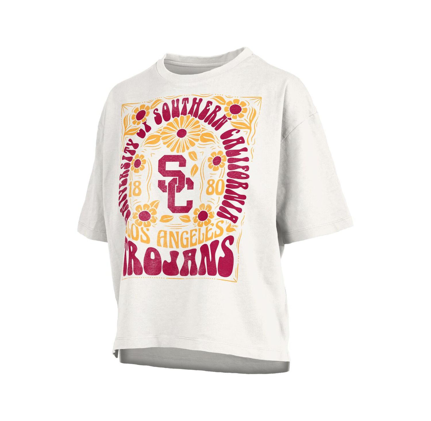 Women's White USC Trojans Harmony Oversized T-Shirt