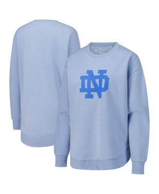 Pressbox - Women's&nbsp;Light Blue Notre Dame Fighting Irish Poncho Fleece Pullover Sweatshirt