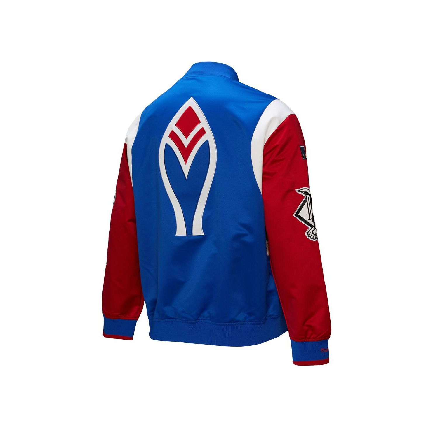 Men's Royal/Red Atlanta Braves Cooperstown Collection Team Origins Satin Full-Snap Jacket