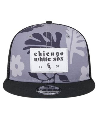 Men's Black Chicago White Sox Bikini Bottom Trucker 9FIFTY Snapback Hat