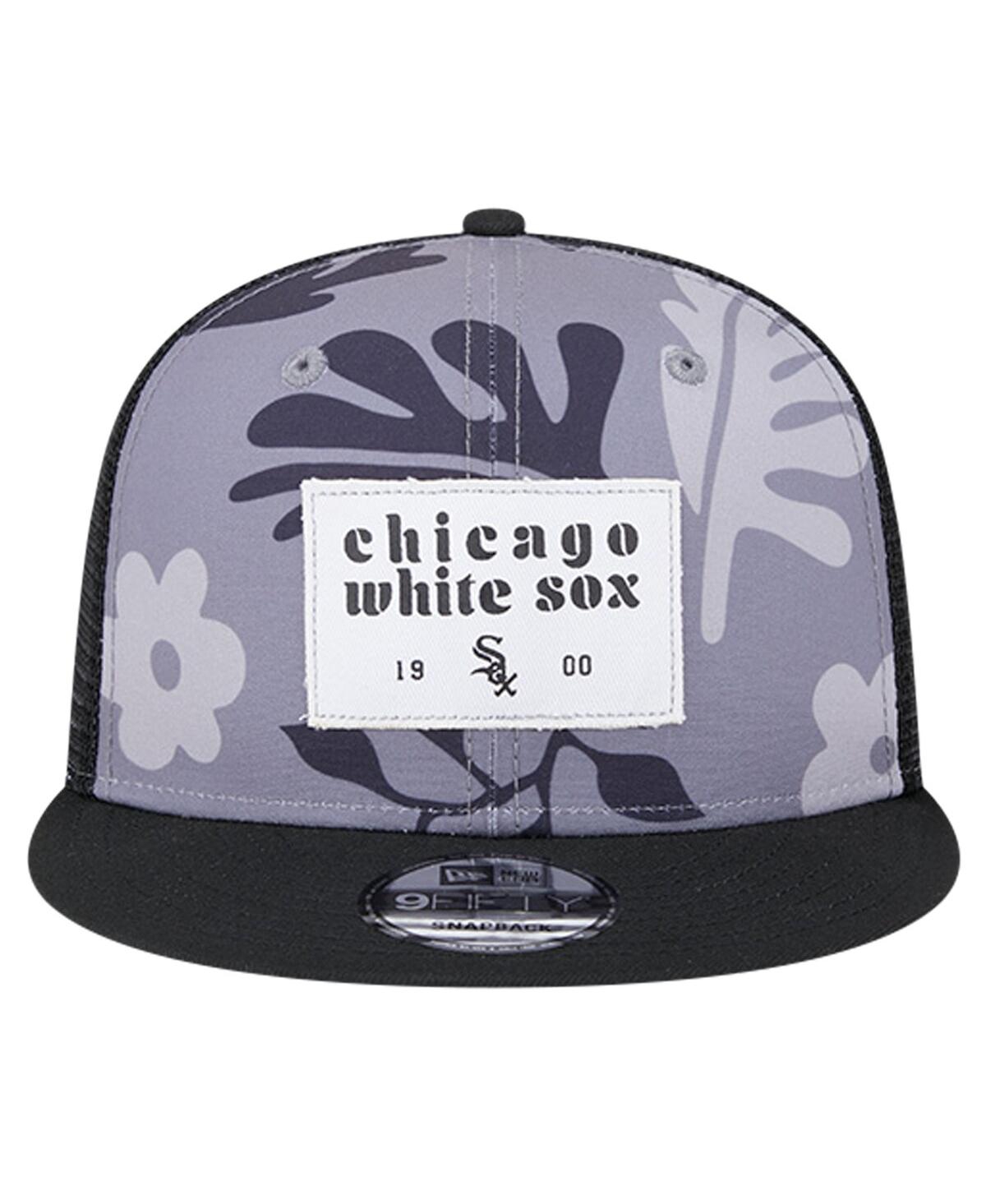 NEW ERA MEN'S BLACK CHICAGO WHITE SOX BIKINI BOTTOM TRUCKER 9FIFTY SNAPBACK HAT 