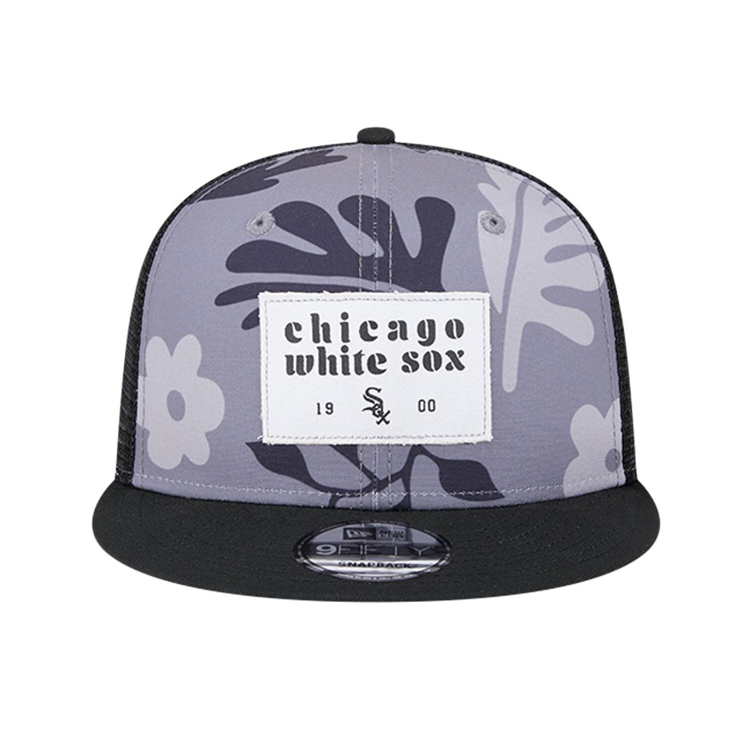 Men's Black Chicago White Sox Bikini Bottom Trucker 9FIFTY Snapback Hat