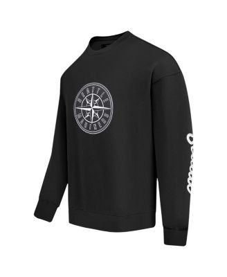 Men's Black Seattle Mariners Paint The City Dropped Shoulder Pullover Sweatshirt
