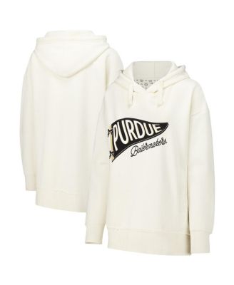 Pressbox - Women's  Cream Purdue Boilermakers Marni Pullover Hoodie