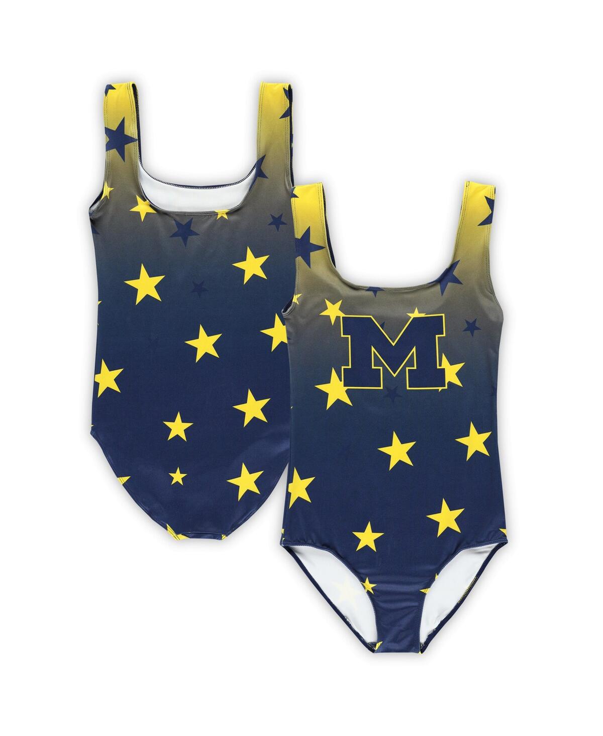 Shop Zoozatz Big Boys And Girls Navy Michigan Wolverines Dance Leotard