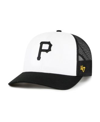 '47 Brand - Men's  White/Black Pittsburgh Pirates Freshman Trucker Adjustable Hat