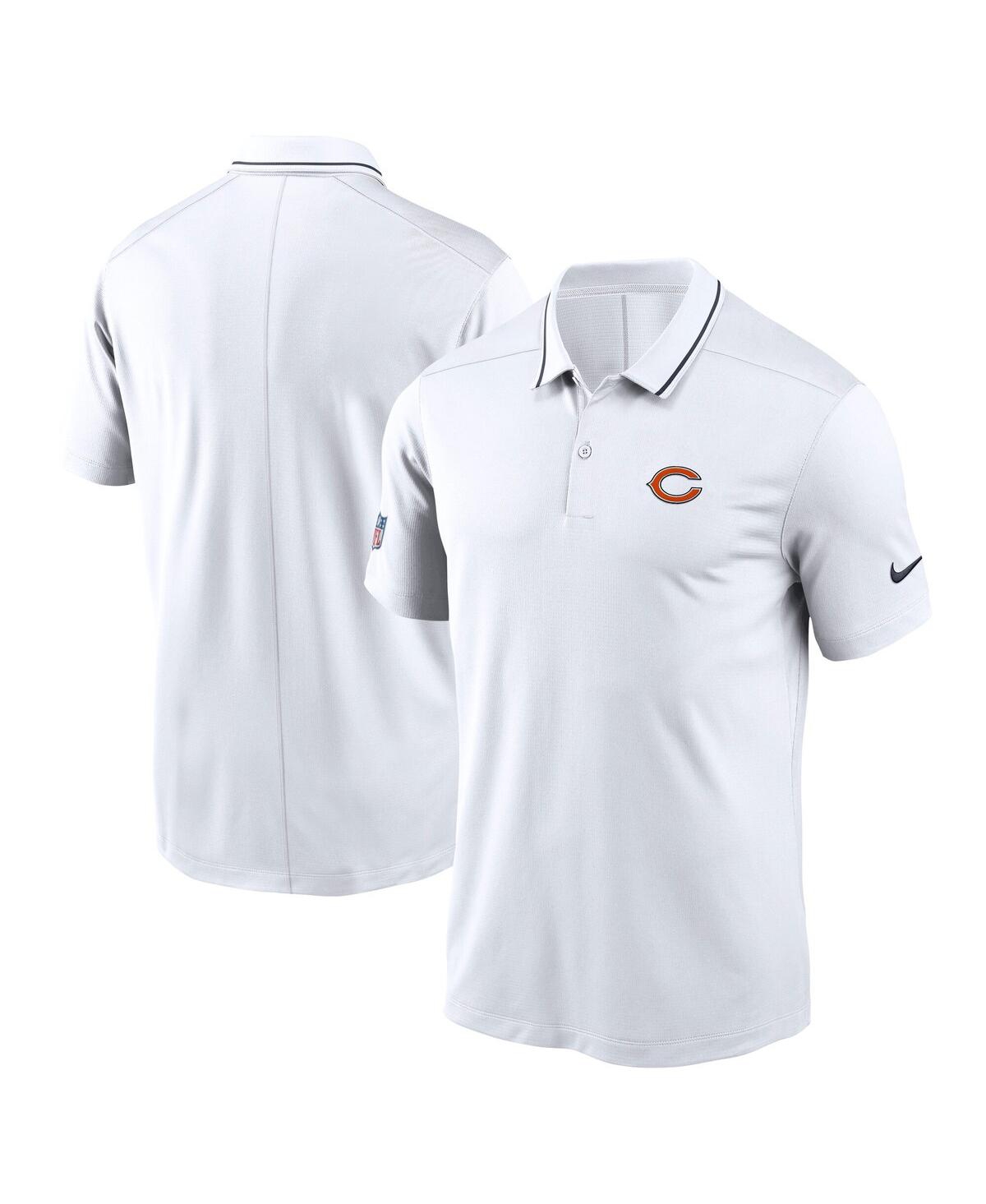 Nike Men's White Chicago Bears Sideline Victory Performance Polo Shirt In White
