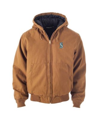 Dunbrooke - Men's Brown Seattle Mariners Dakota Work Full-Zip Hoodie Jacket
