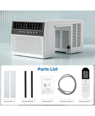 10000 BTU U Shaped Window Air Conditioner Cools up to 450 Sq Ft with Six Modes 24H Timer Easy Install Low Noise Remote Control Air Conditioner