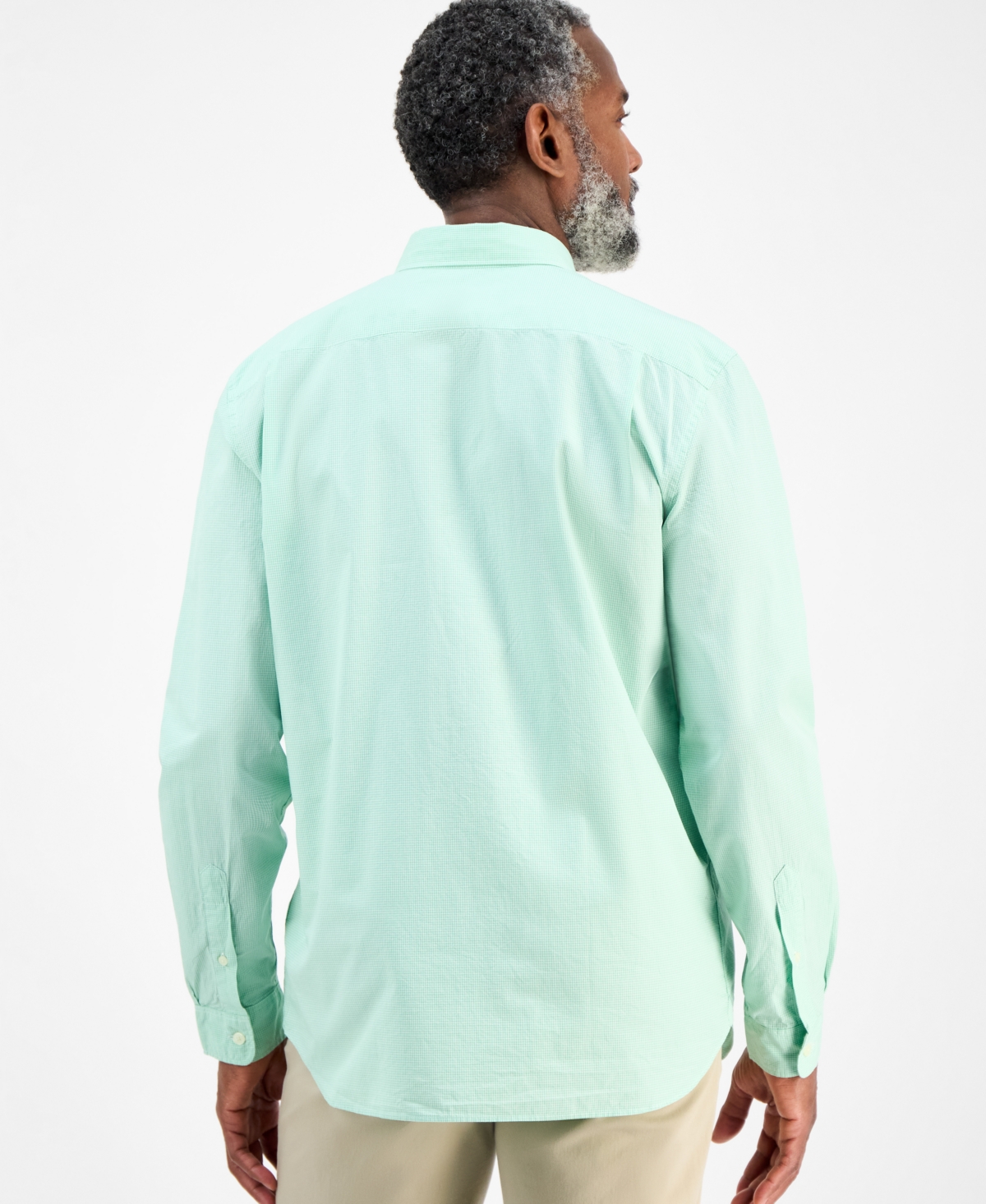 Lacoste Men's Regular-fit Gingham Check Button-down Shirt In Green