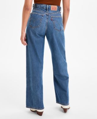 Women's Cinch-Waist Lightweight Baggy Jeans