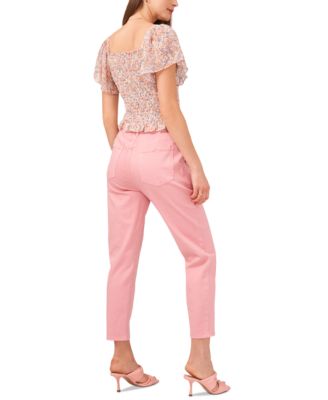 Women's Paperbag-Waist Slim Pants