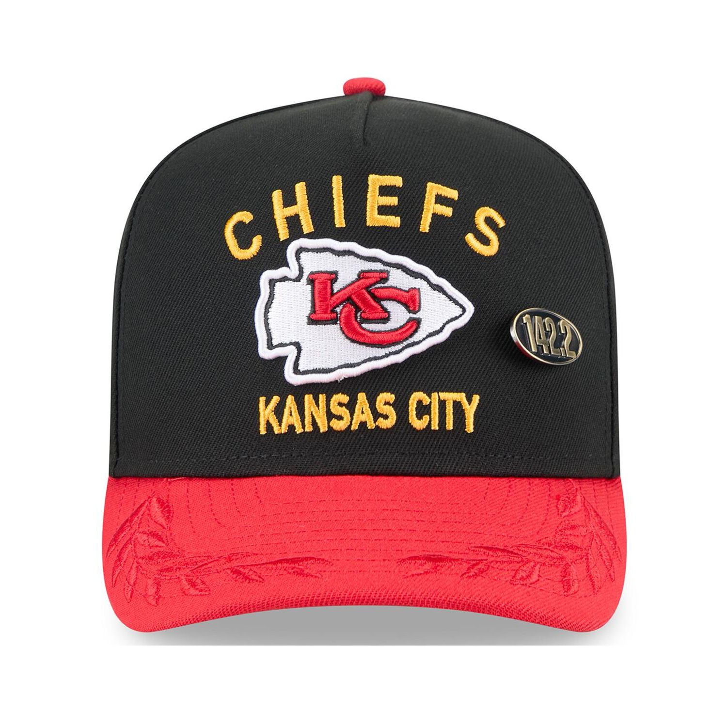 Men's Black/Red Kansas City Chiefs 2025 NFL Draft On Stage A-Frame 59FIFTY Fitted Hat