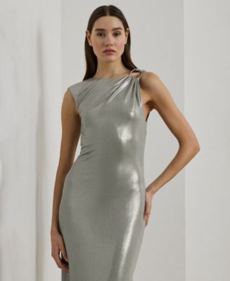 即国内発送・送込♪RALPH LAUREN♪メタリックレースドレス$210 Lauren Ralph Lauren Women's Metallic Jersey Column Gown - Macy's