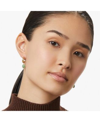 Gemstone Hoop Earrings - Dobby