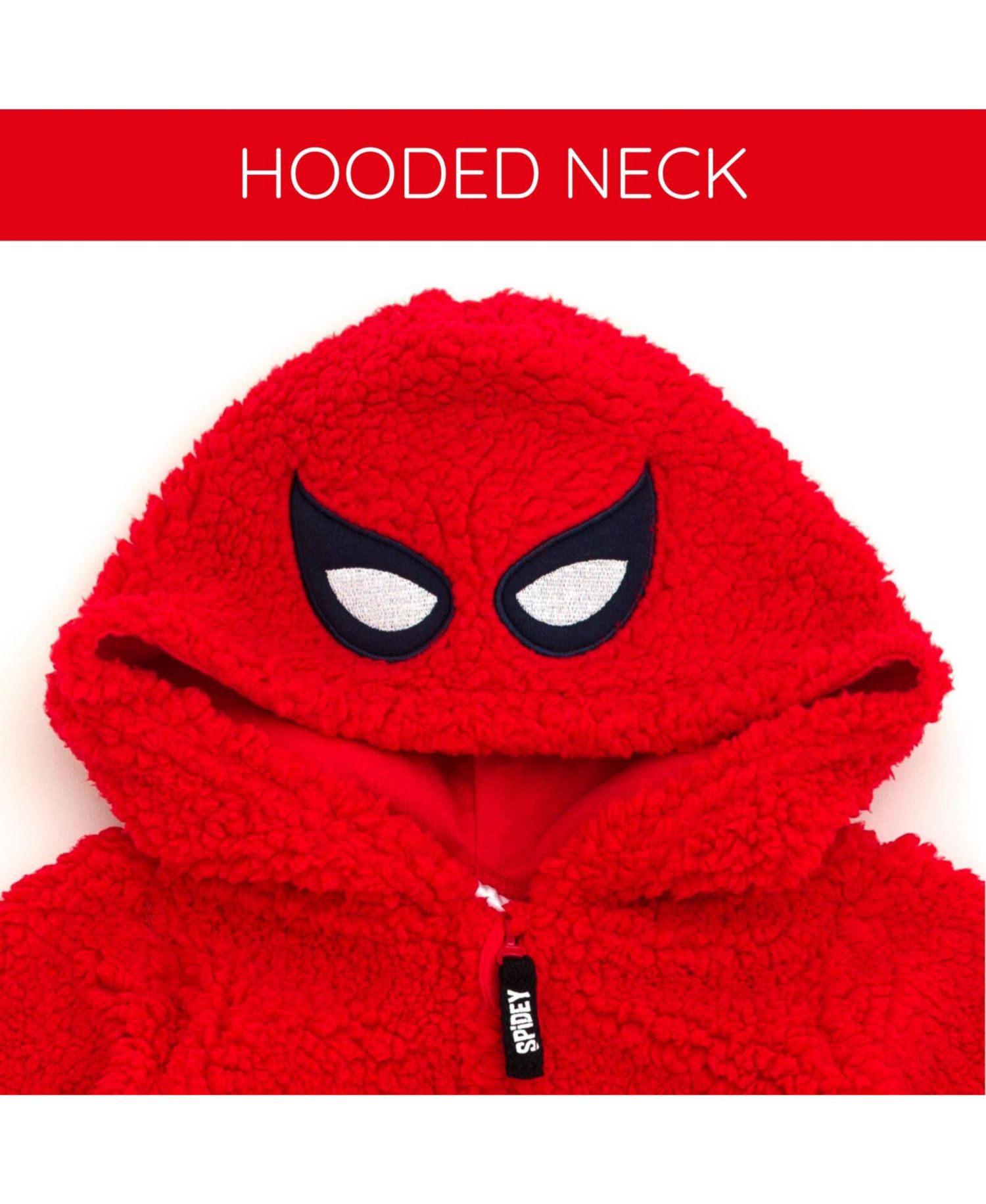 Baby Boys Spider-Man Cozy Sherpa Zip Up Cosplay Coverall